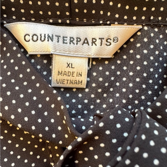 Polkadot Ruffle Blouse, Size XL - Picture 3 of 3